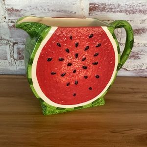 Watermelon glass pitcher.